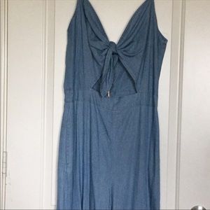 Denim jumper with cutout front